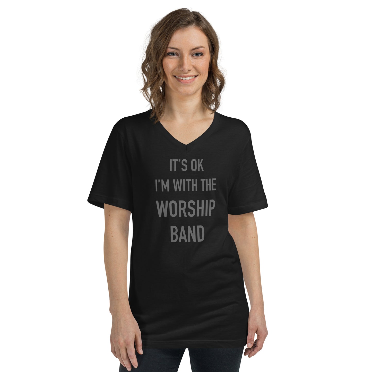 With the Worship Band V-Neck T-Shirt