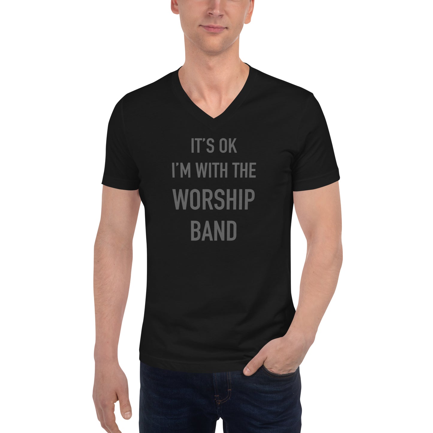 With the Worship Band V-Neck T-Shirt