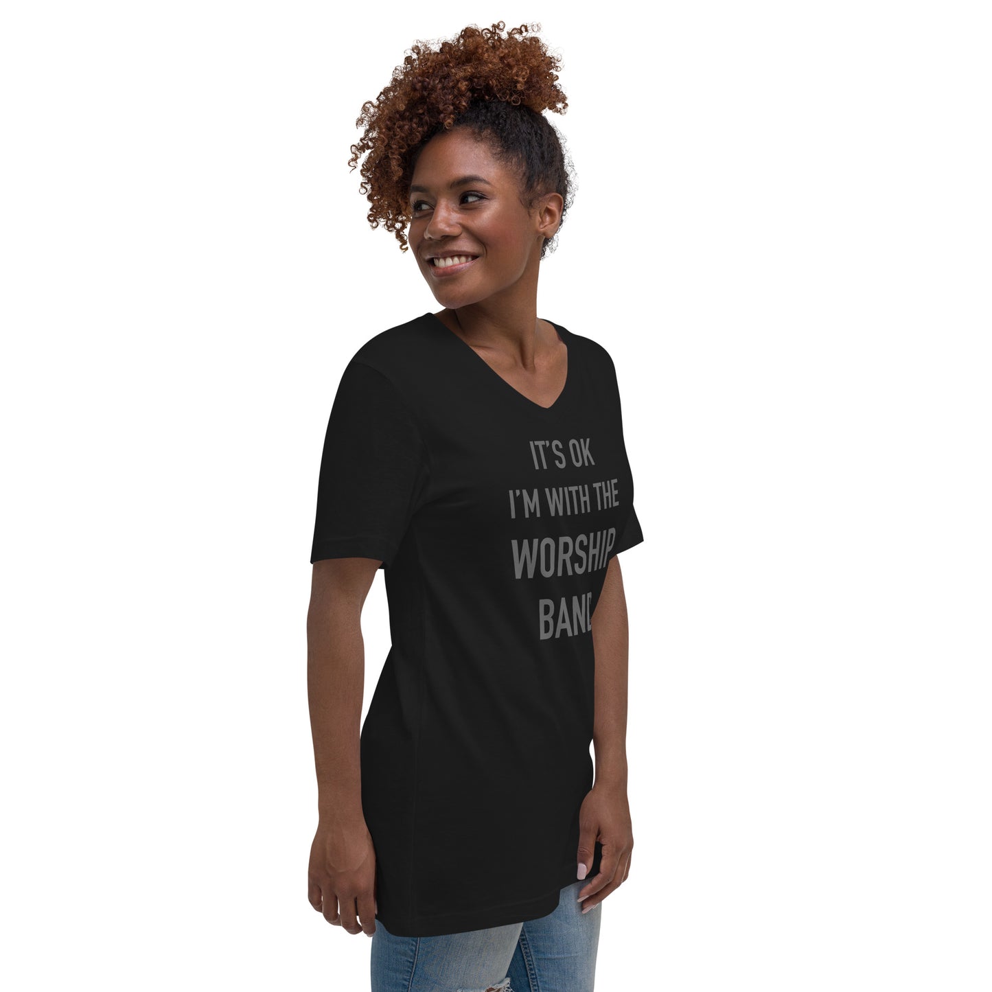 With the Worship Band V-Neck T-Shirt